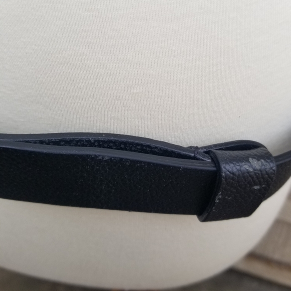 Vintage Chico's Adjustable Rhinestones Leather Wide Hook Belt - Picture 10 of 10